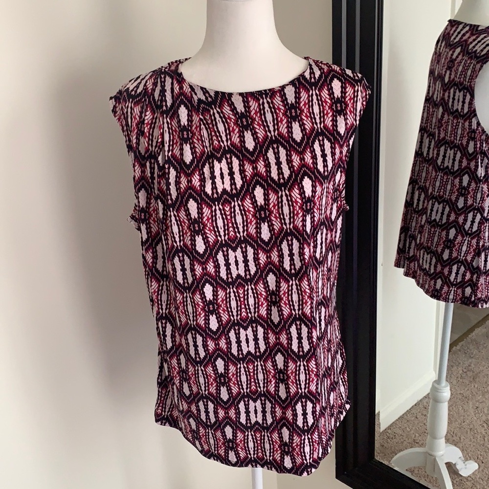 Sleeveless draped blouse